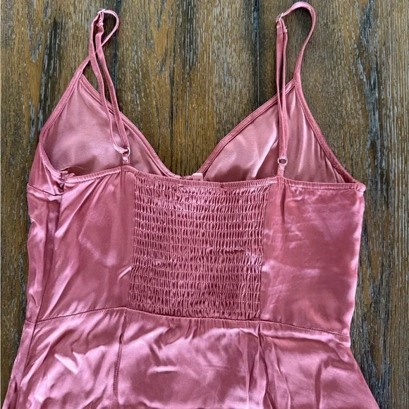 Abercrombie & Fitch Pink Satin Slip Dress Size S - Picture 11 of 14